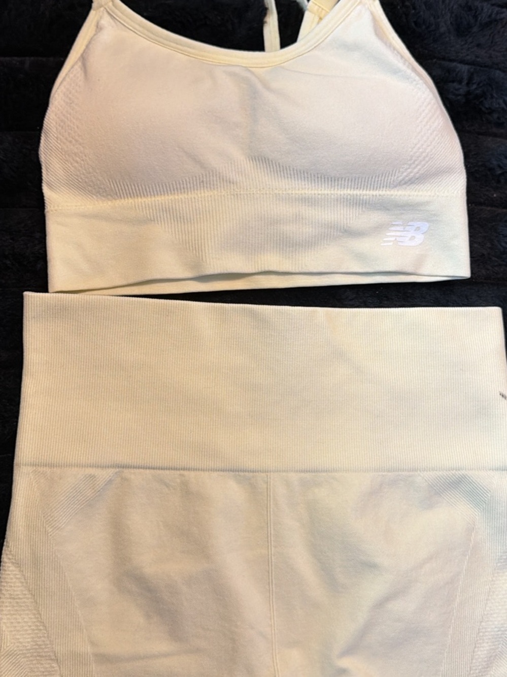 New Balance Cream Seamless Kids Leggings Set